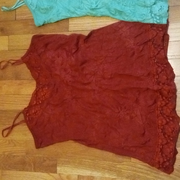 Lace Camisole Set - Red and Green, Maurices size XL - Picture 2 of 5